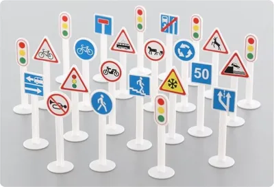 Lodër Polesie Set of Road Signs, 24 copë, të bardha - 1