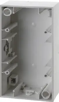 Kuti sipërfaqësore montimi Hager Polo, dyfishe, e bardhë