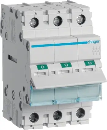Shkëputës modular i ndërprerësit Hager 3P SBN390, 100A