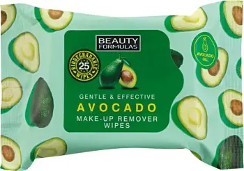Faculeta për heqjen e makeupit Beauty Formulas Makeup Remover Avocado, vaj avokado, 25 copë