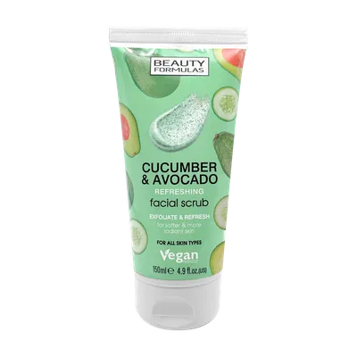 Skrab për fytyrë me tranguj dhe avokado Beauty Formulas, 150 ml - 1