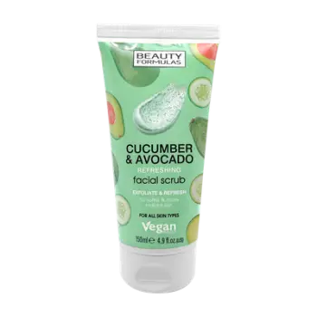 Skrab për fytyrë me tranguj dhe avokado Beauty Formulas, 150 ml