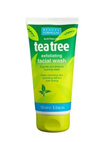Pastrues për fytyrë Beauty Formulas Tea Tree Exfoliating, 150 ml