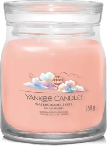 Qiri Yankee Candle Signature Watercolour Skies, 368g, kavanoz qelqi, shumëngjyrësh