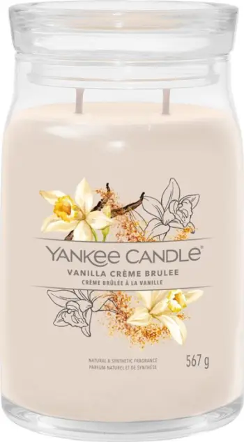 Qiri aromatik Yankee Candle Signature Large, 567g, Vanilla Creme Brulee