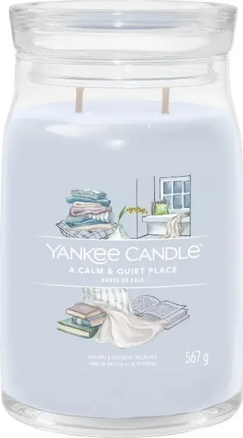 Qiri aromatik Yankee Candle Signature A Calm & Quiet Place, 567g, kavanoz i madh