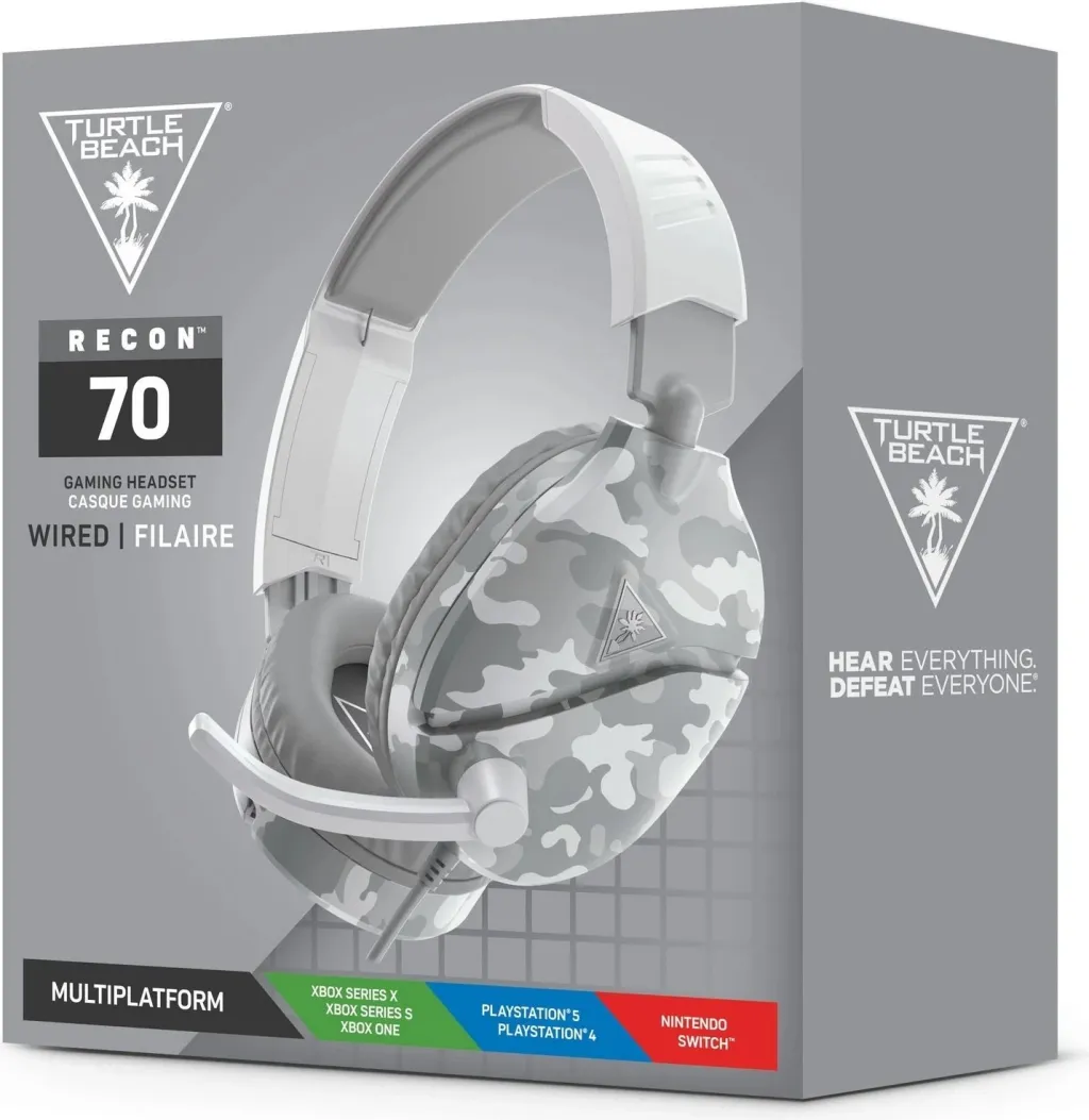 Kufje Turtle Beach, Recon 70 Artic Camo, të bardha/zezë - 7