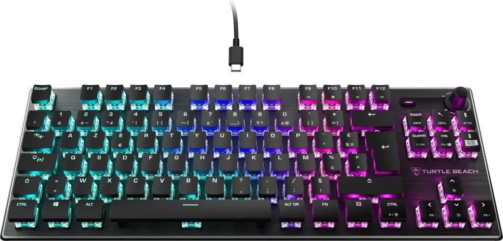 Tastierë mekanike Turtle Beach Vulcan TKL, RGB, QWERTZ, e zezë - 1