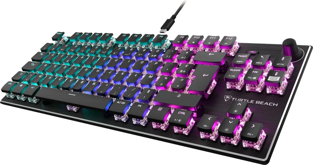 Tastierë mekanike Turtle Beach Vulcan TKL, RGB, QWERTZ, e zezë - 2