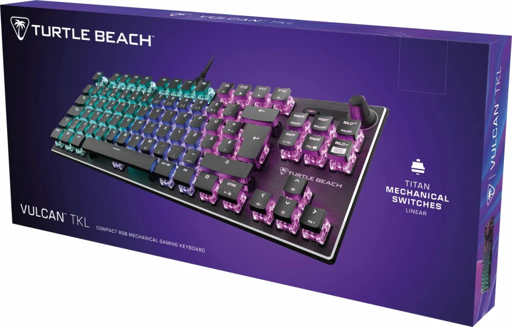 Tastierë mekanike Turtle Beach Vulcan TKL, RGB, QWERTZ, e zezë - 5
