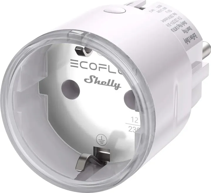 Prizë inteligjente EcoFlow x Shelly Smart Plug, Wi-Fi/Bluetooth, e bardhë - 1