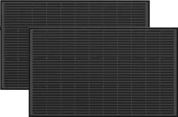 Set panel fotovoltaik EcoFlow 2x100W, strukturë e ngurtë, i zi