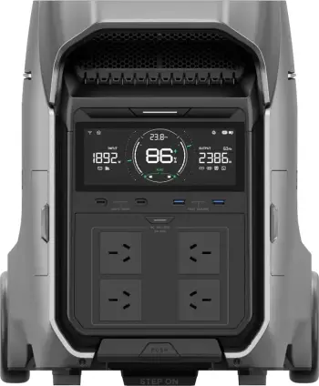 EcoFlow Delta Pro 3 stacion energjie portativ ( bateri ) me kapacitet të lartë me një bateri LFP 4096Wh dhe një fuqi dalëse AC 4000W