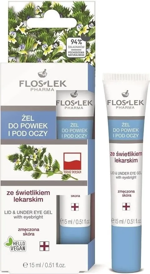 Xhel për lëkurën rreth syve Floslek Care Soothing, 15 ml - 1