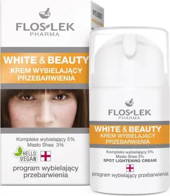 Krem zbardhues FLOSLEK White and Beauty, 50 ml