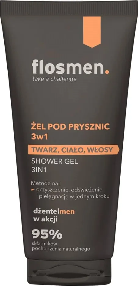 Xhel dushi 3-në-1 për meshkuj Floslek Flosmen, 225ml - 1