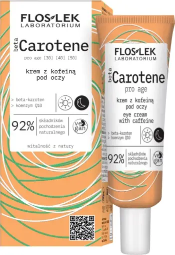 Krem sysh Floslek Beta Carotene, me kafeinë, 30ml