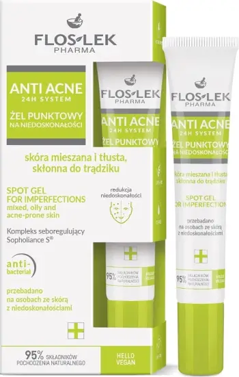 Xhel për puçrra Floslek Anti Acne 24h System Spot Gel 20ml