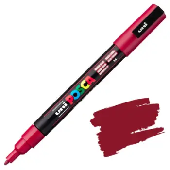 Uni-Marker Pc-3M Posca Dark Red