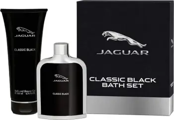 Set Eau de Toilette dhe xhel dushi Jaguar Classic Black për meshkuj, 100ml + 200ml