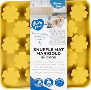 Tapet snuffle për kafshë Duvo+ Marigold, silikon, me kupa thithëse, portokalli