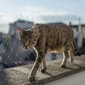 Rrjetë mbrojtëse për mace Duvo+, najlon transparent 4x3m, për ballkon dhe dritare