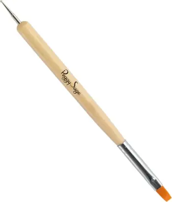 Furçë dhe dotting tool për thonj Peggy Sage 2in1, për dekorime mermeri, dyanshëm, rozë