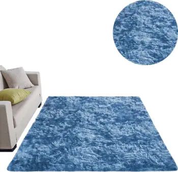 Tapet Strado Ombre Shaggy, 160x220 cm, i kaltër i errët
