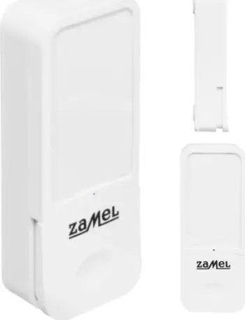 Buton zileje wireless Zamel ST-955 SAMBA II, kinetik, IP44, i bardhë