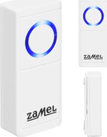 Buton wireless për zile dere Zamel ST-911 Classic II ST-911P, IP44, rreze deri 100m, i bardhë
