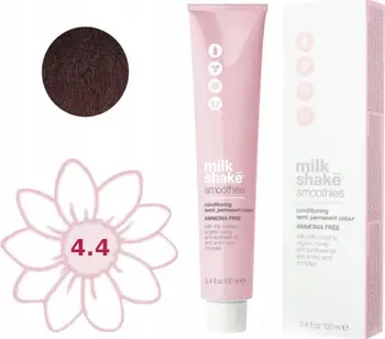 Bojë flokësh Milk Shake Smoothies 4.44C, gjysmë e përhershme, pa amoniak, 100 ml