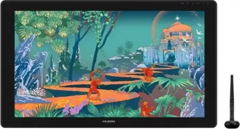 Tablet grafik Huion Kamvas 24 GS2401, 23.8", 2.5K, stilolaps pa bateri, Gri e errët