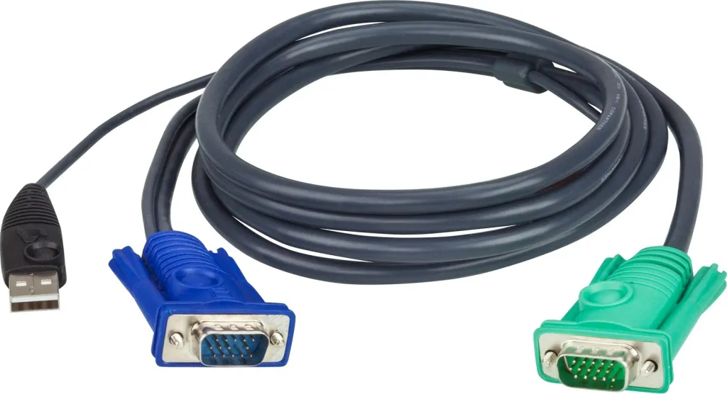 Kabllo ATEN KVM USB 14.01.6607, 3m, e zezë - 1