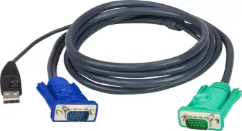 Kabllo ATEN KVM USB 14.01.6607, 3m, e zezë