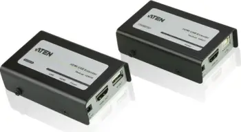 Zgjerues sinjal AV Aten VE803, HDMI USB, deri 60 m, i zi