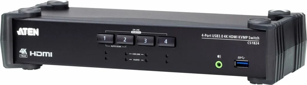 Switch KVM ATEN CS1824, 4 porta, USB 3.0, HDMI, 4K, i zi - 1