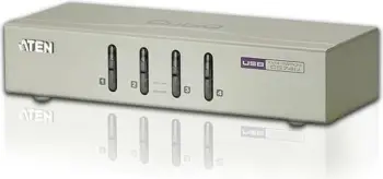 Switch KVM ATEN CS74U 4 porta USB, audio, argjendtë