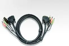 Kabllo ATEN 2L-7D02U, DVI/USB + Audio, 2.0m