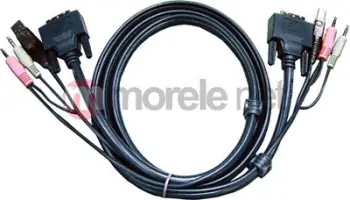 Kabllo KVM Aten 2L-7D02UD, CS1788/CS1784A, 1.8m, e zezë