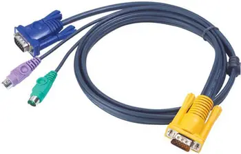 Kabllo KVM ATEN PS2, 3m, slim, ngjyrë gri