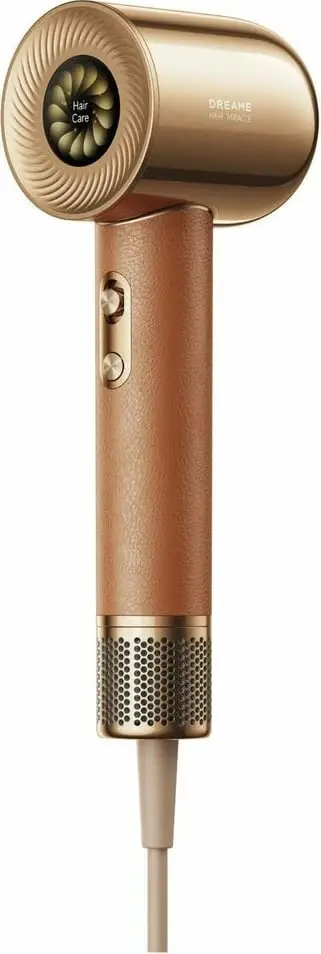 Tharëse flokësh Dreame Miracle, 1600W, ekran LCD, 4 nivele nxehtësie, gold