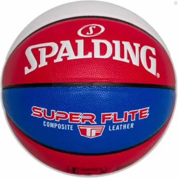 Top basketbolli Spalding Super Flite Ball 76928Z, lëkurë kompozite, sallë, i bardhë kuqe blu