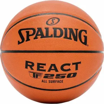 Top basketbolli Spalding React TF-250 76801Z, madhësia 7, lëkurë sintetike, portokalli