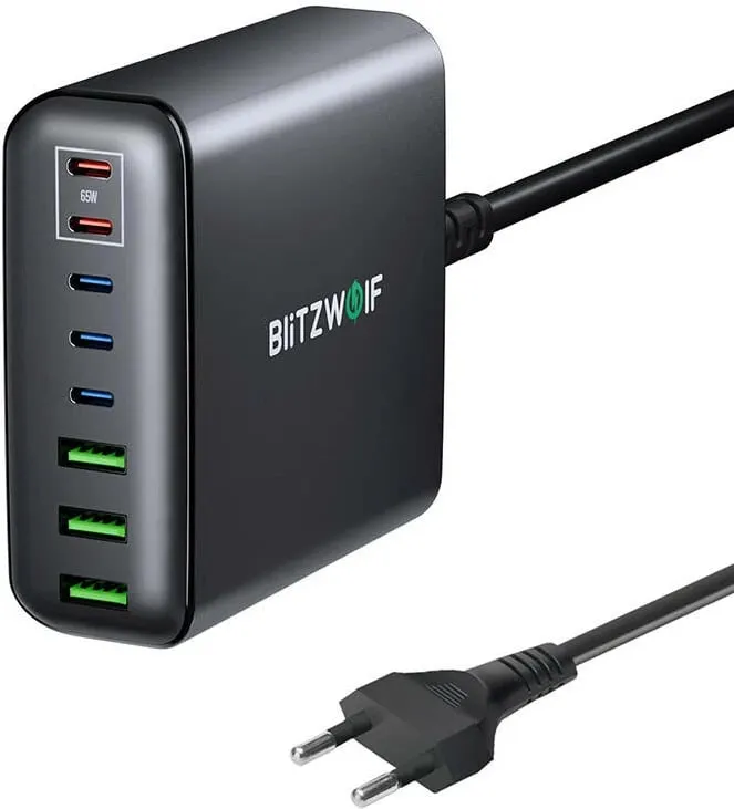 Karikues muri BlitzWolf BW-S26, 250W, 8 porta USB-A/USB-C, zi - 1