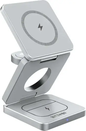 Karikues pa tel 3‑në‑1 BlitzWolf BW-IW30, deri 15W, MagSafe, USB-C