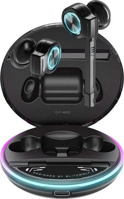Dëgjuese me wireless BlitzWolf, të zeza - 1