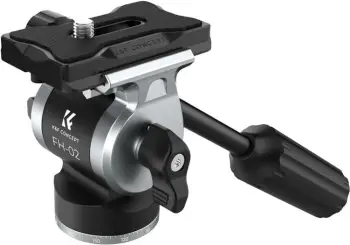 Kokë tripodi K&F Concept FH-02, aliazh alumini, 3 kg, e zezë
