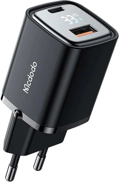 Karikues Mcdodo CH-1701 me ekran, 33W, USB-A/USB-C, zi - 1
