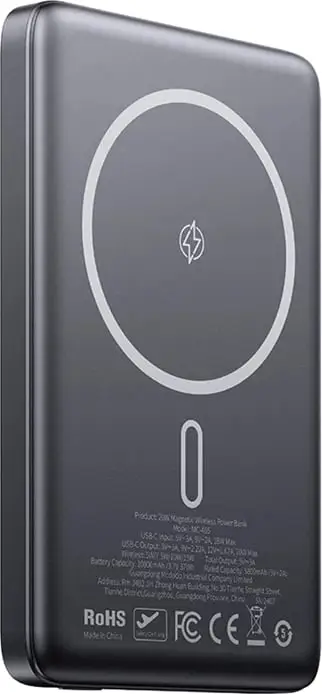 Powerbank Mcdodo MC-4651, 10000mAh, 20W, magnetik, karikim wireless, e zezë