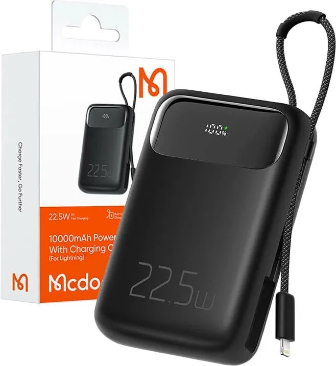Powerbank Mcdodo MC-3253, 10000mAh, 22.5W, për Lightning, e zezë - 2